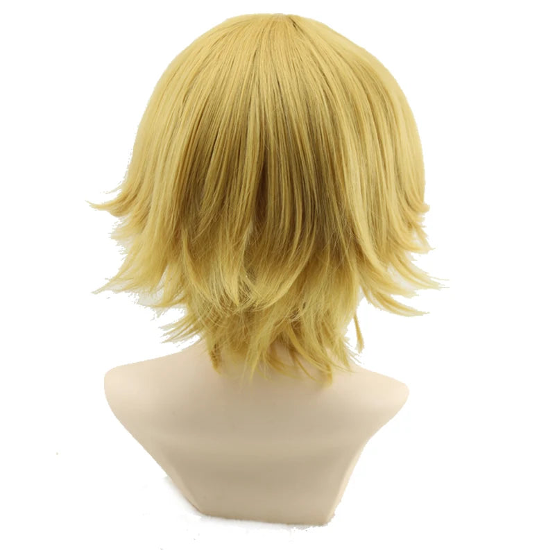 Male Wigs Synthetic Hair Wigs For Men Wig Green Short Wig Cosplay Red Pink Black White Orange Light Purple Blue Brown Straight