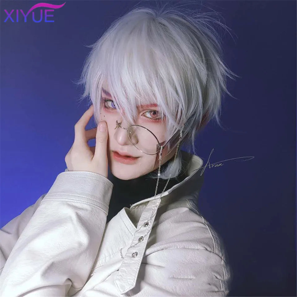 Short Synthetic Men's Breathable Wig Brown Men Boy Short Straight Cosplay Men Party Black Heat Resistant Synthetic Hair Wig