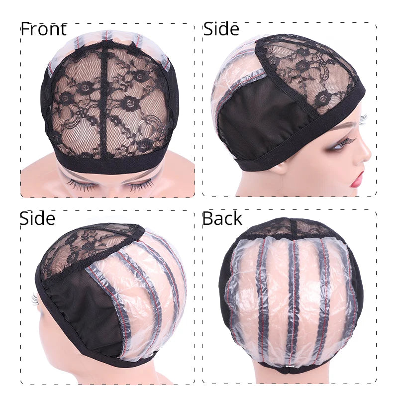 Wig Net Cap Weaving Caps 1pcs Ventilated Wig Cap With 2pcs Wig Combs Hair Clip Wig Making Accessories Dome Mesh Cap Making Tools