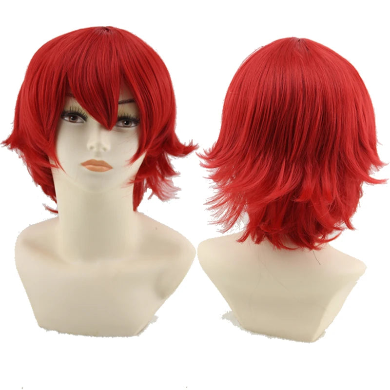 Male Wigs Synthetic Hair Wigs For Men Wig Green Short Wig Cosplay Red Pink Black White Orange Light Purple Blue Brown Straight