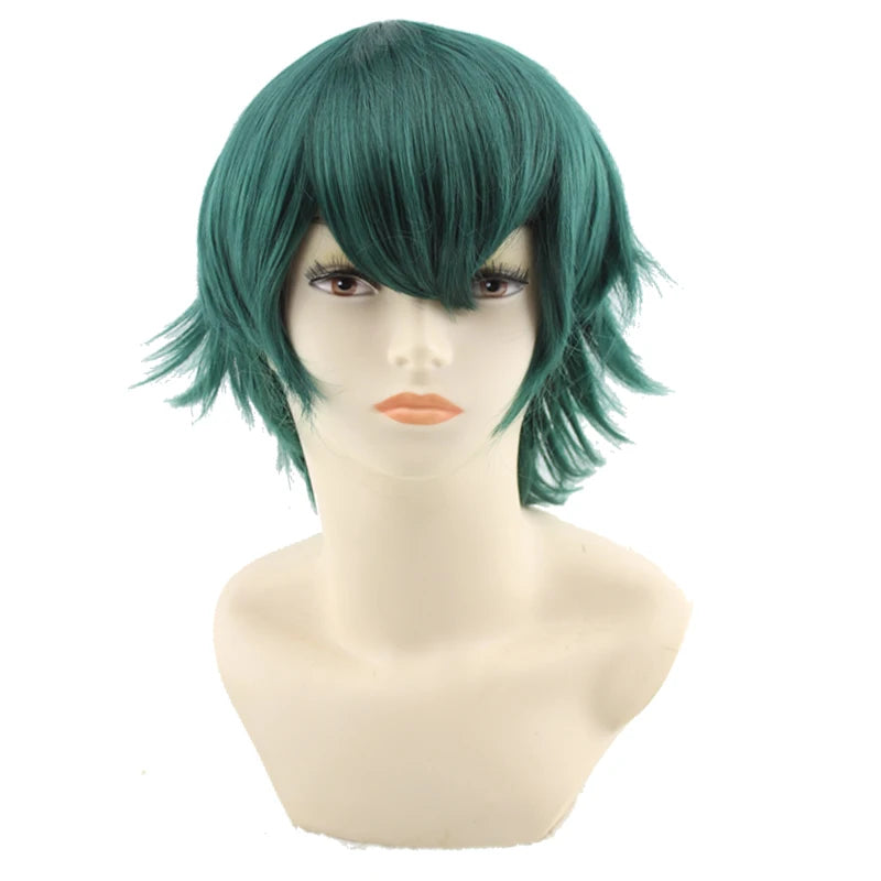 Male Wigs Synthetic Hair Wigs For Men Wig Green Short Wig Cosplay Red Pink Black White Orange Light Purple Blue Brown Straight