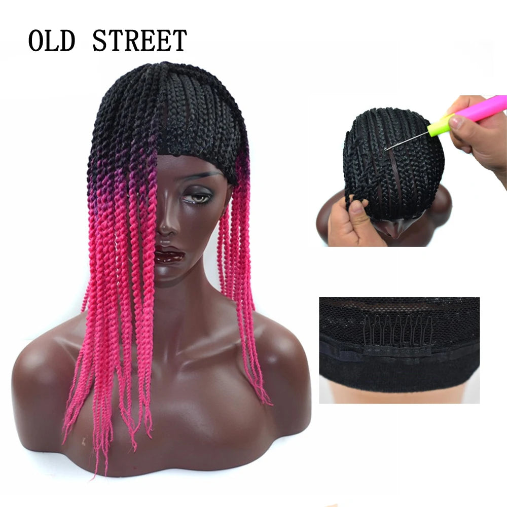 1PCS Black Super Elastic Cornrow Wig Cap for Weave Crochet Braided Hair Top Selling Weaving Braid Wig Net for Making Wigs