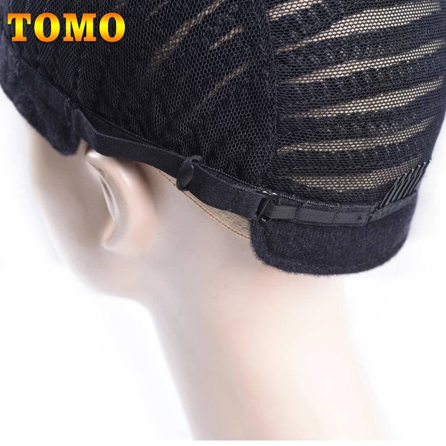 TOMO Black Cornrow Wig Caps With Combs Adjustable Super Elastic Cornrow Cap For Weave Crochet Braid Easy Sew In Cornrow Wig Cap