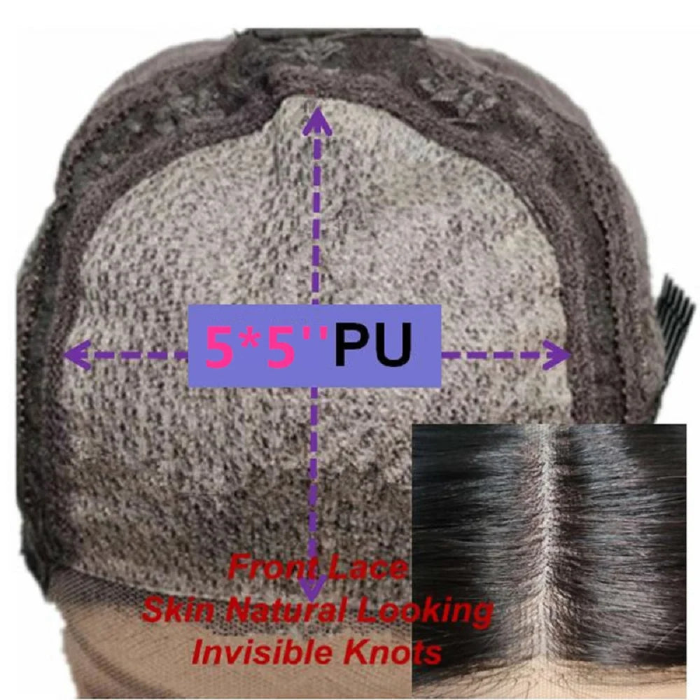 Real Human Hair Wig Short Human Hair Wigs for Black Women 200% Density Lace Front Wig 5x5 Closure Wigs Highlight Wig Human Hair