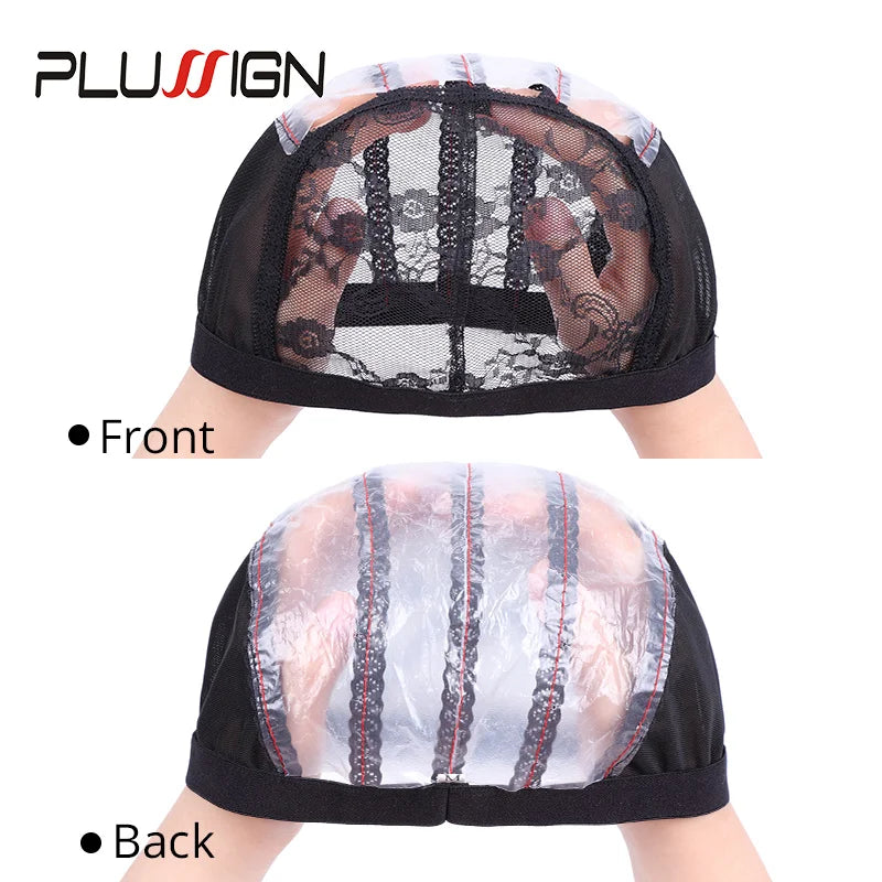 Wig Net Cap Weaving Caps 1pcs Ventilated Wig Cap With 2pcs Wig Combs Hair Clip Wig Making Accessories Dome Mesh Cap Making Tools
