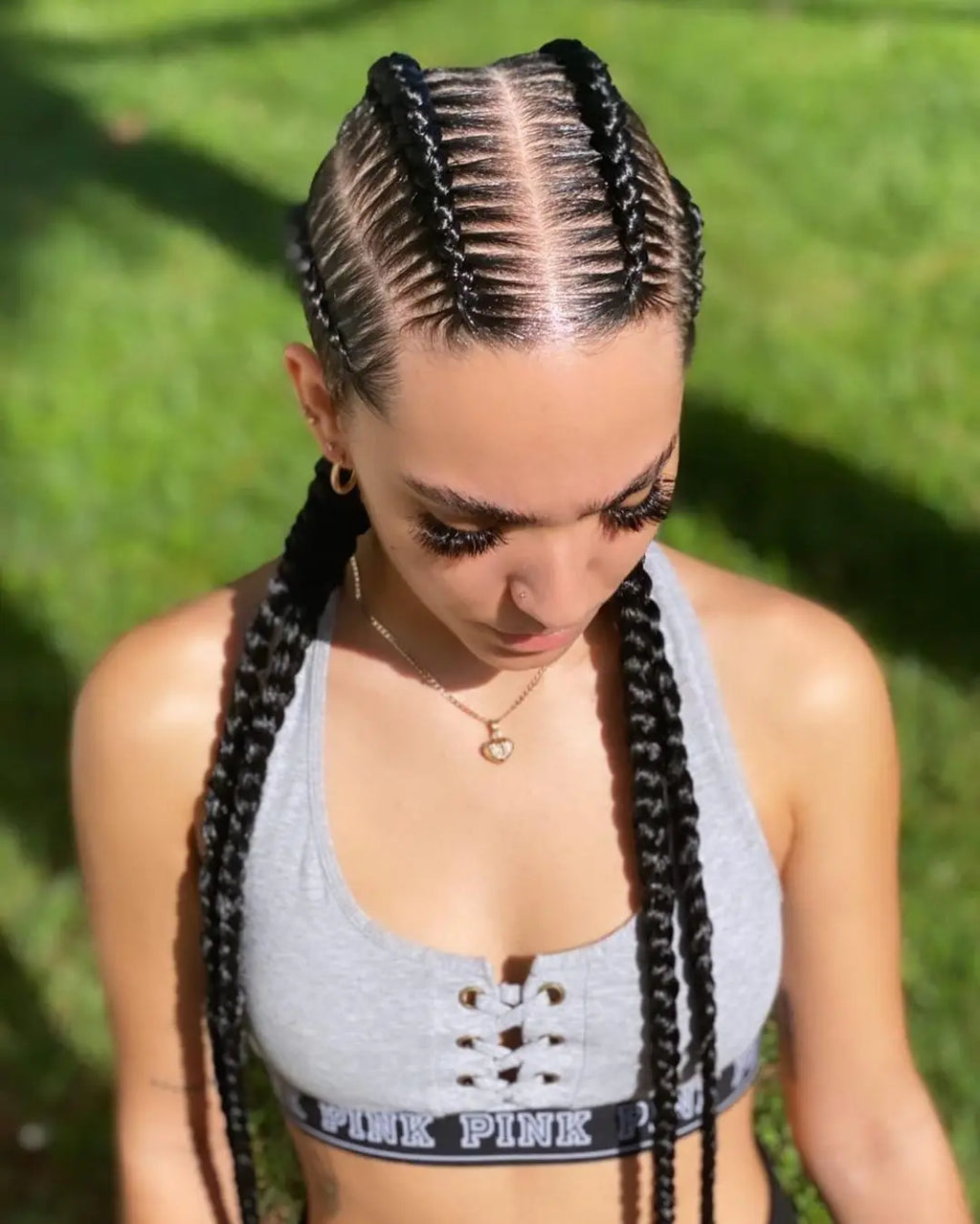 Synthetic Lace Cornrow Box Braids Wig Braided Wigs Burgundy Hair Wig For Black Women American African Wig