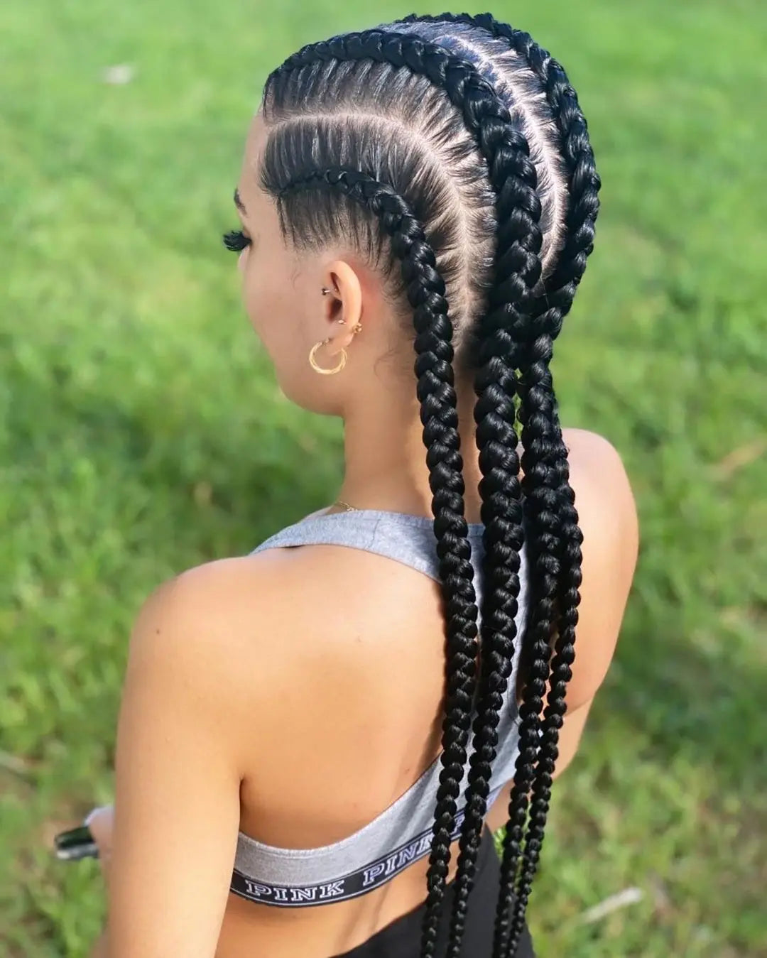 Synthetic Lace Cornrow Box Braids Wig Braided Wigs Burgundy Hair Wig For Black Women American African Wig