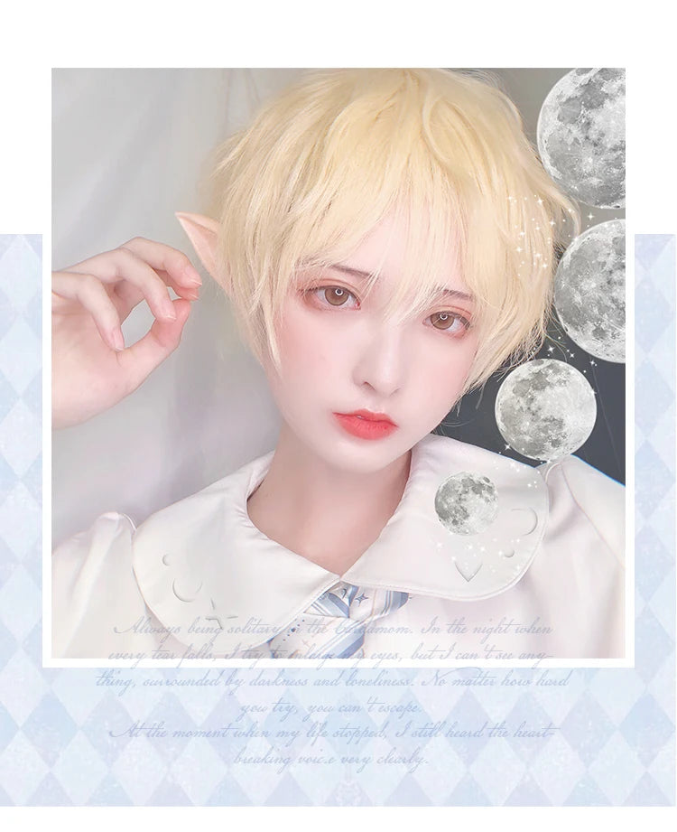 Short Synthetic Men's Breathable Wig Brown Men Boy Short Straight Cosplay Men Party Black Heat Resistant Synthetic Hair Wig