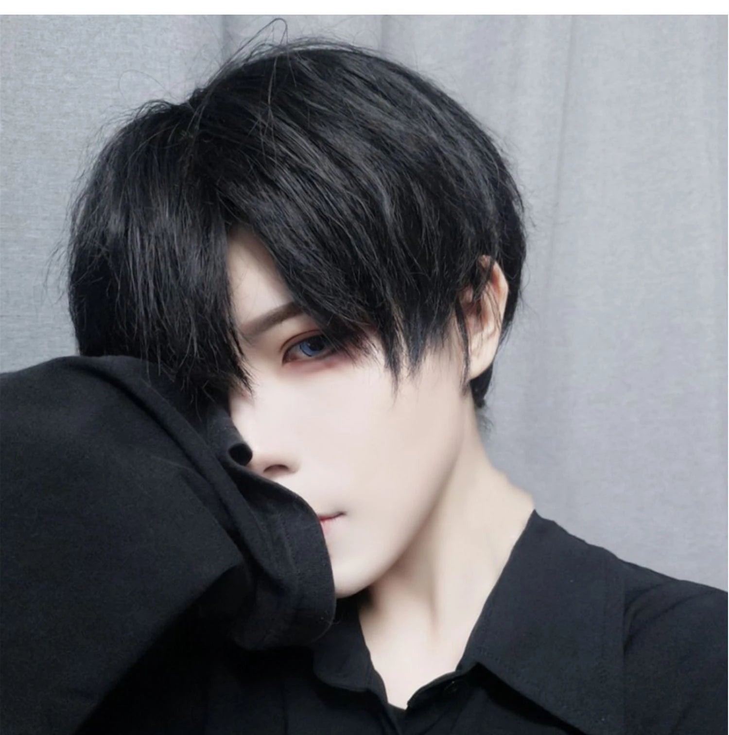 Short Synthetic Men's Breathable Wig Brown Men Boy Short Straight Cosplay Men Party Black Heat Resistant Synthetic Hair Wig