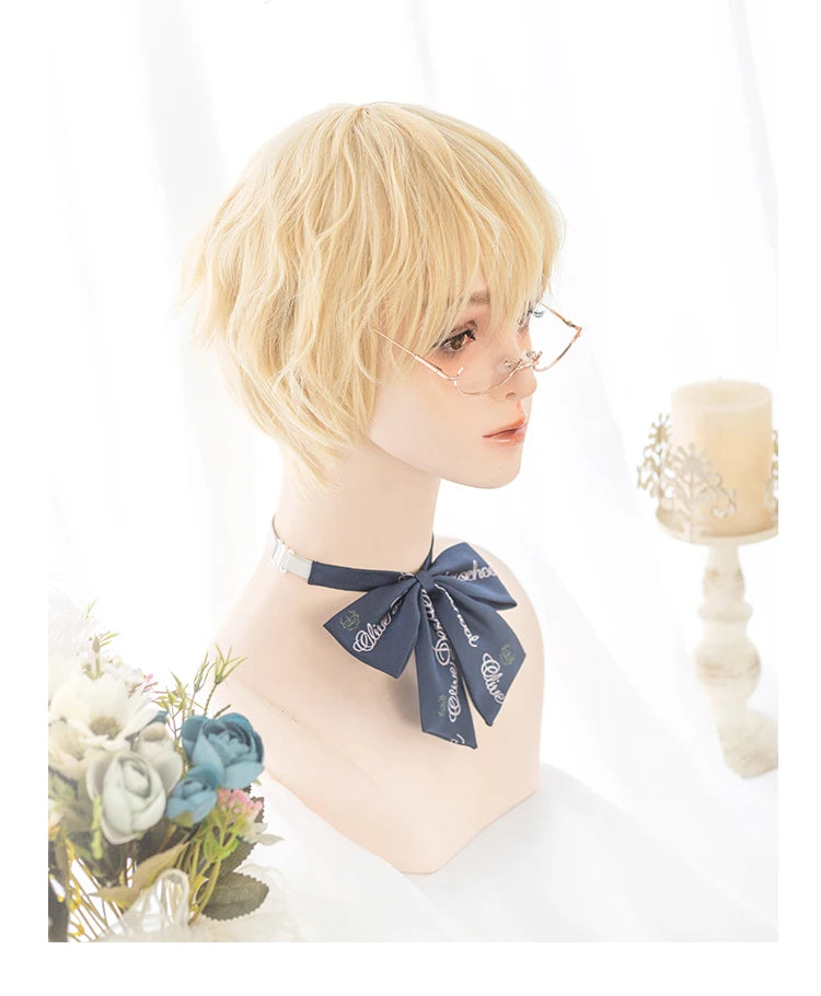 Short Synthetic Men's Breathable Wig Brown Men Boy Short Straight Cosplay Men Party Black Heat Resistant Synthetic Hair Wig