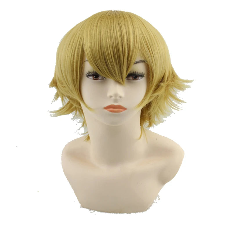 Male Wigs Synthetic Hair Wigs For Men Wig Green Short Wig Cosplay Red Pink Black White Orange Light Purple Blue Brown Straight