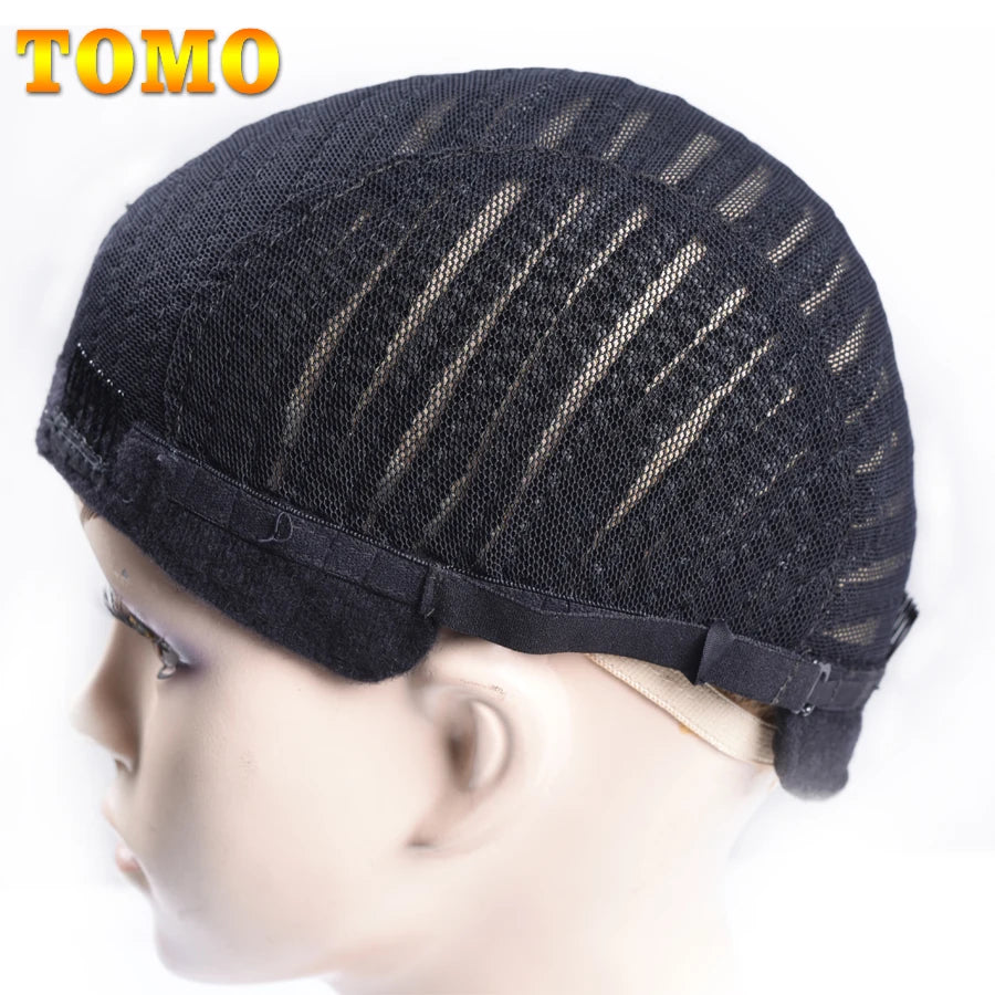 TOMO Black Cornrow Wig Caps With Combs Adjustable Super Elastic Cornrow Cap For Weave Crochet Braid Easy Sew In Cornrow Wig Cap
