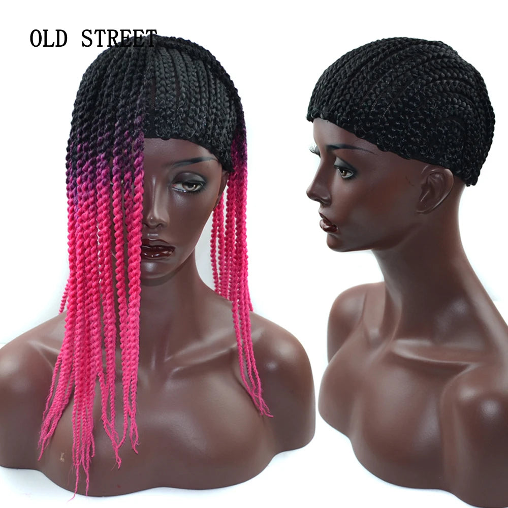 1PCS Black Super Elastic Cornrow Wig Cap for Weave Crochet Braided Hair Top Selling Weaving Braid Wig Net for Making Wigs