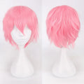 Men Women Synthetic Anime Cosplay Wigs Short Straight Hair Heat Resistance Multicolour Red White Pink Gray Brown