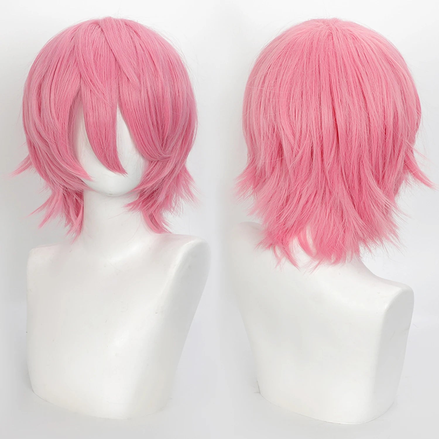 Short Wavy Bob Synthetic Wig with Air Bangs Heat Resistance Shoulder Length Curled 14inch Wigs for Daily Use Cosplay for Women