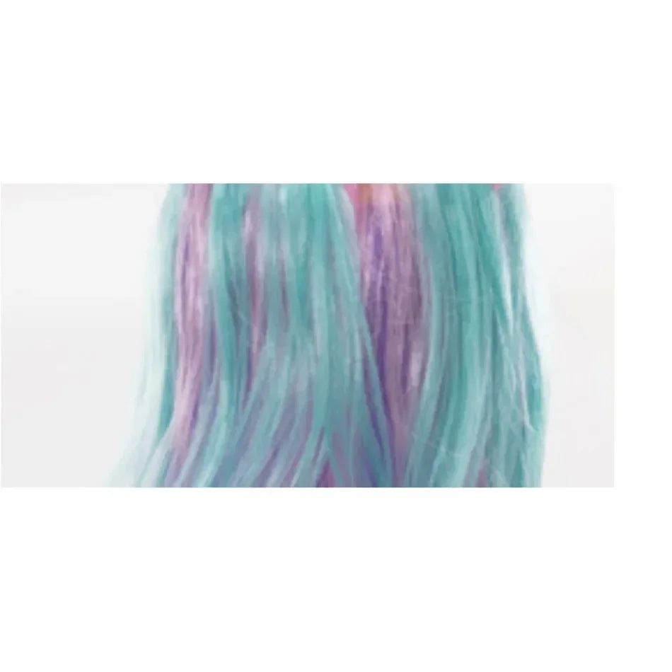 Girls Unicorn Cosplay Hairband Kids Dress UP Wigs Princess Fancy Outfits Accessories Baby Girl Rainbow Braid Synthetic Hair