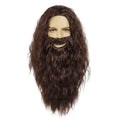Dumbledore Wigs Synthetic Hair Long Curly Wavy Wizard Grey Wig and Beard for Men Cosplay Accessory Party Halloween Dress Costume