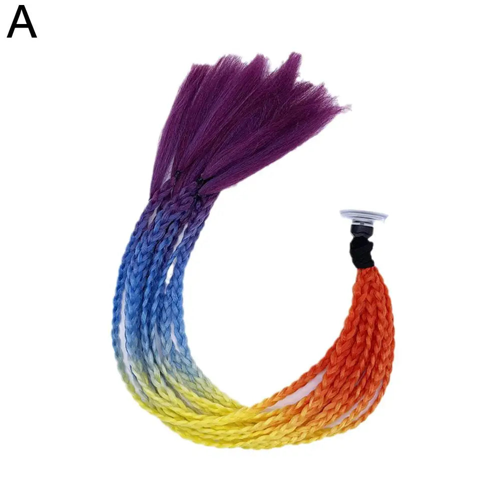 1PC Motorcycle Riding Helmet Decoration Braid Ponytail Motorbike Riding Helmet Pigtails Braids For Women Men Children