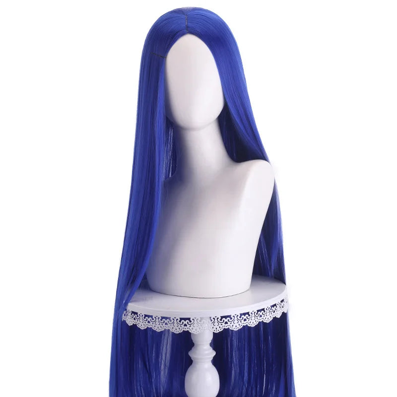 40 inch colored anime long straight center split bangs women's synthetic wig suitable for holiday parties, Halloween ball role-p