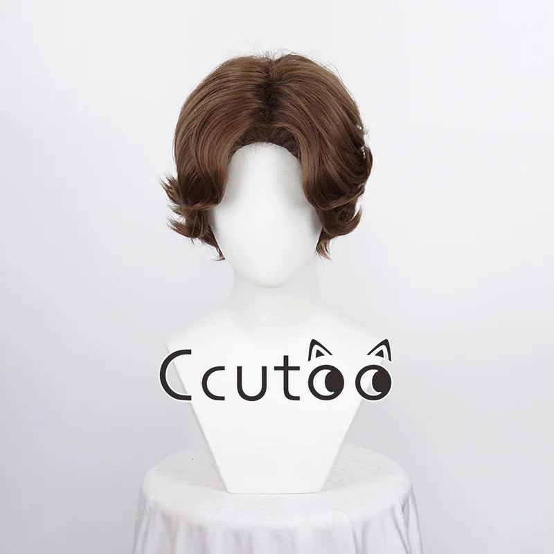 Men Boy Short Fashion Synthetic Cosplay Wigs Parting Styled Shaggy Layered Halloween Party Role 13 Colors Choice