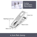 20pcs Stainless Steel Flat Mouth Clothespins, Binder Clips, Drying Hanger, Metal Clip Set, Metal Clothes Clips For Clothes Sock
