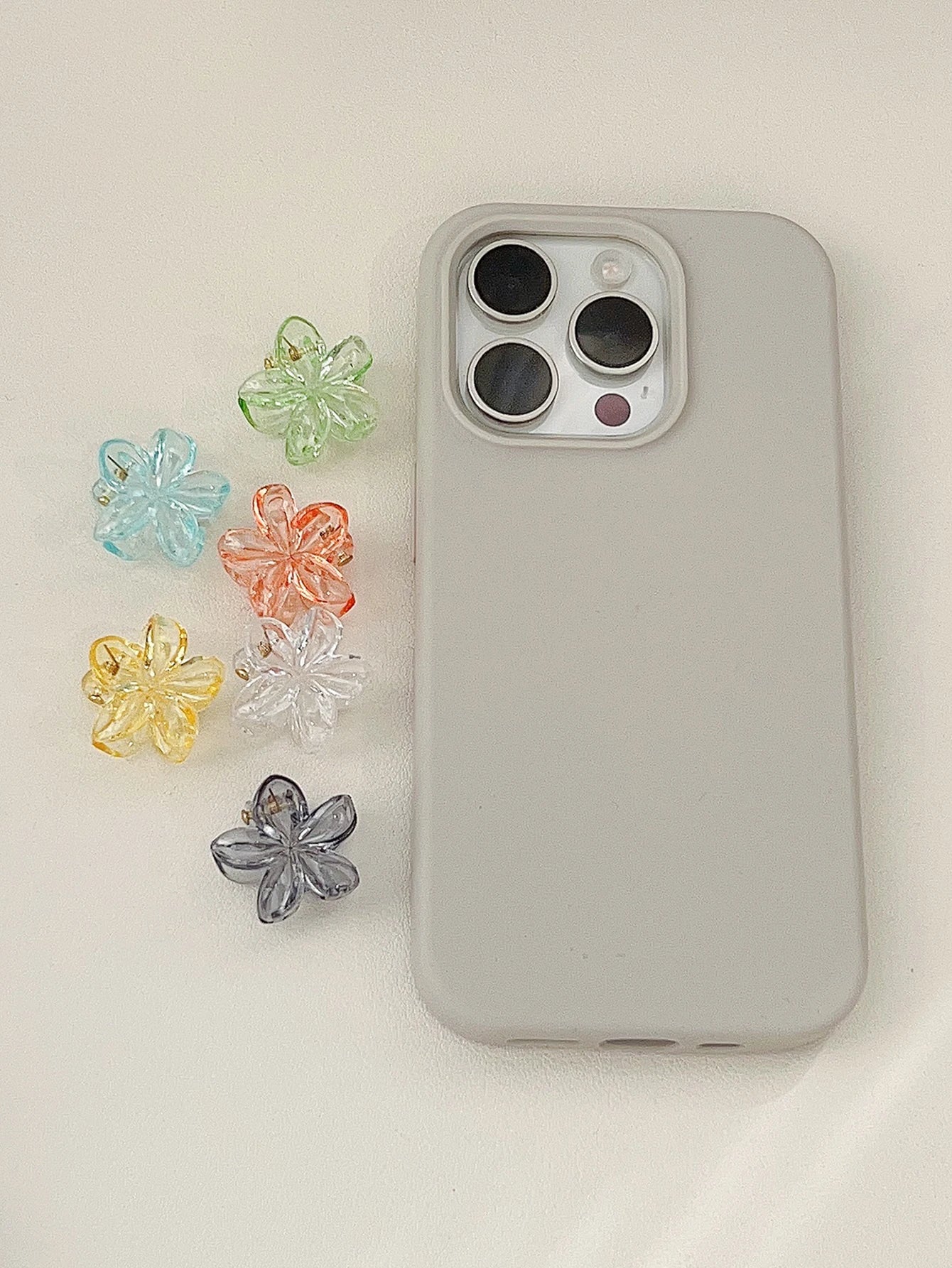 Mini Flower Hair Clips Pack for Women - Creaseless Styling Claw Clips for Bangs and Tiny Hair Styling
