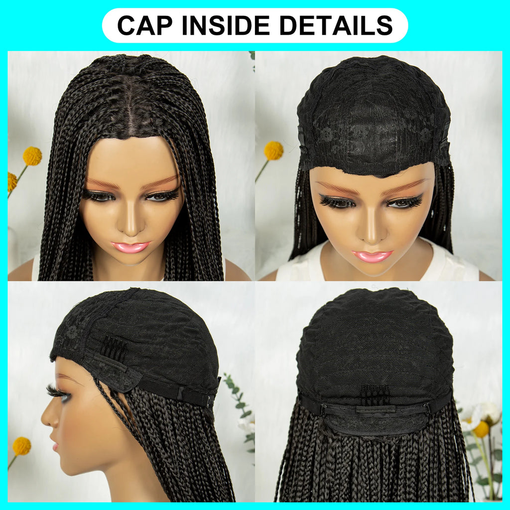 Full Machine Wigs Cornrow Braided Wigs Synthetic Braiding Wig Long Length 32inches Braided Wigs for Women