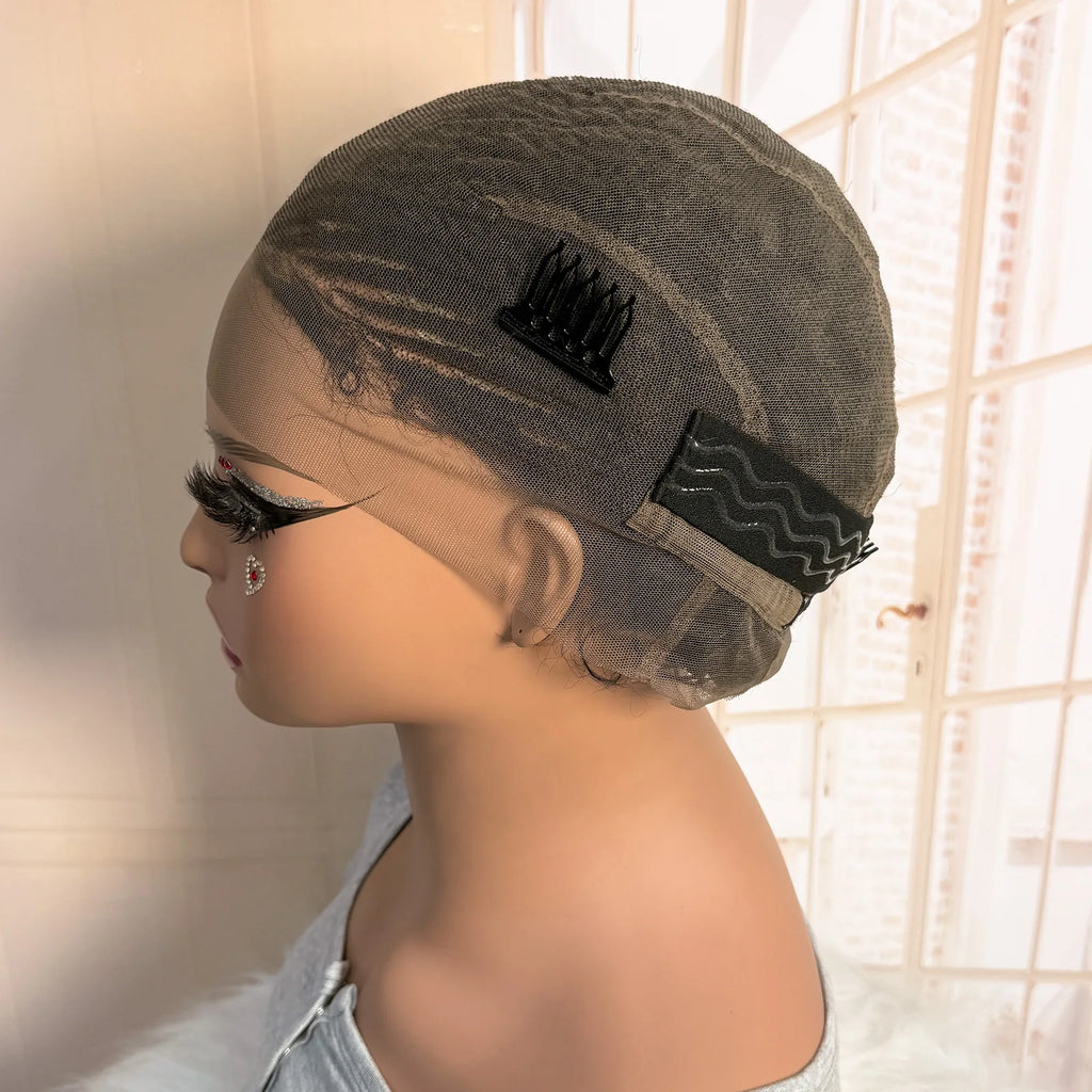 Short Full Lace Braiding Wig Synthetic Cornrow Knotless Box Braided Wigs Natural African Bantu Braids Wig for Black Women