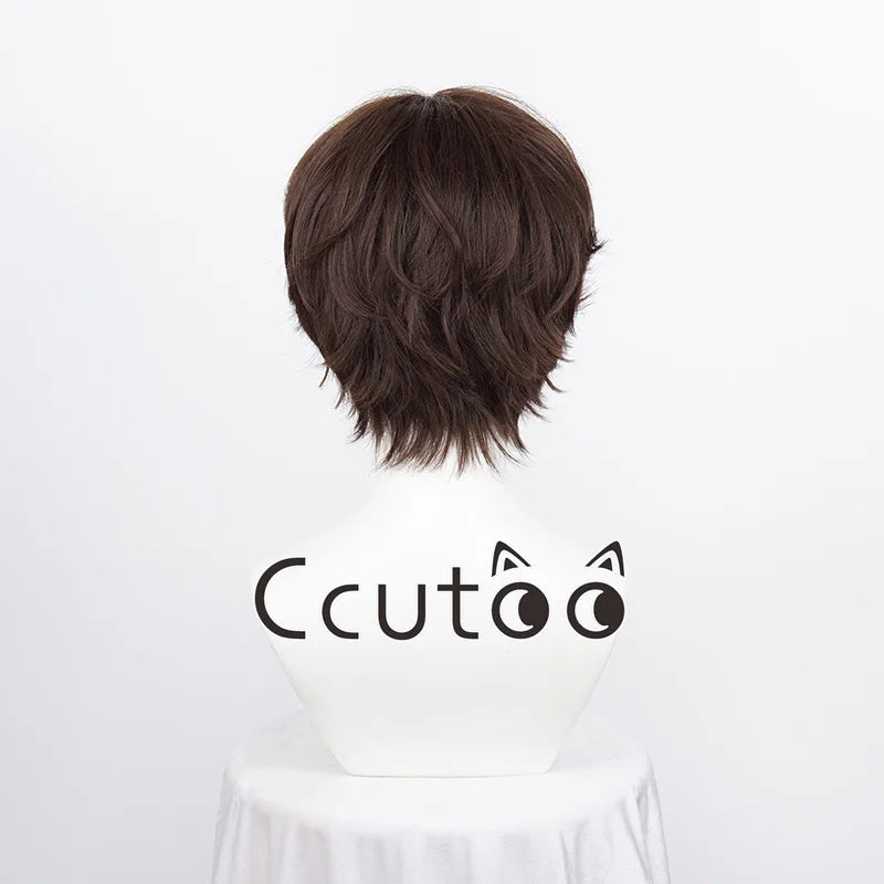 Men Boy Short Fashion Synthetic Cosplay Wigs Parting Styled Shaggy Layered Halloween Party Role 13 Colors Choice
