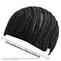 Black Cornrow Braided Wig Cap Easy Sew-in Glueless Breathable Crochet Hair Weave Wig Cap for Women