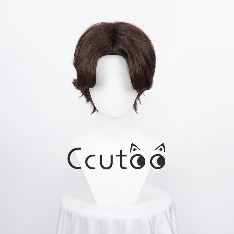 Men Boy Short Fashion Synthetic Cosplay Wigs Parting Styled Shaggy Layered Halloween Party Role 13 Colors Choice
