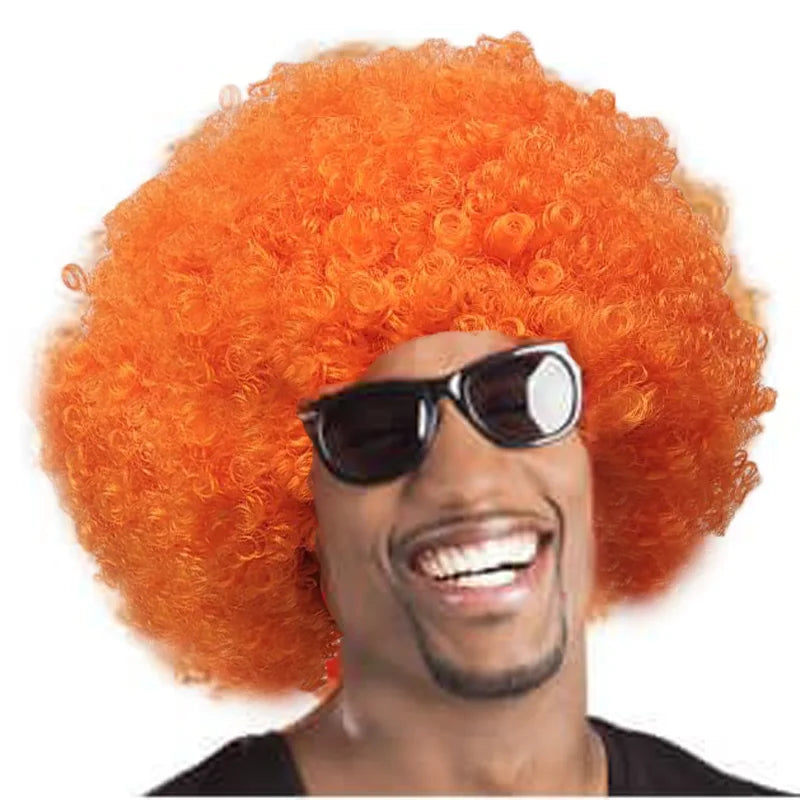 Clown Wig Afro Puff Wigs 80s Cosplay Anime Party Christmas Halloween Fancy Funny Wigs