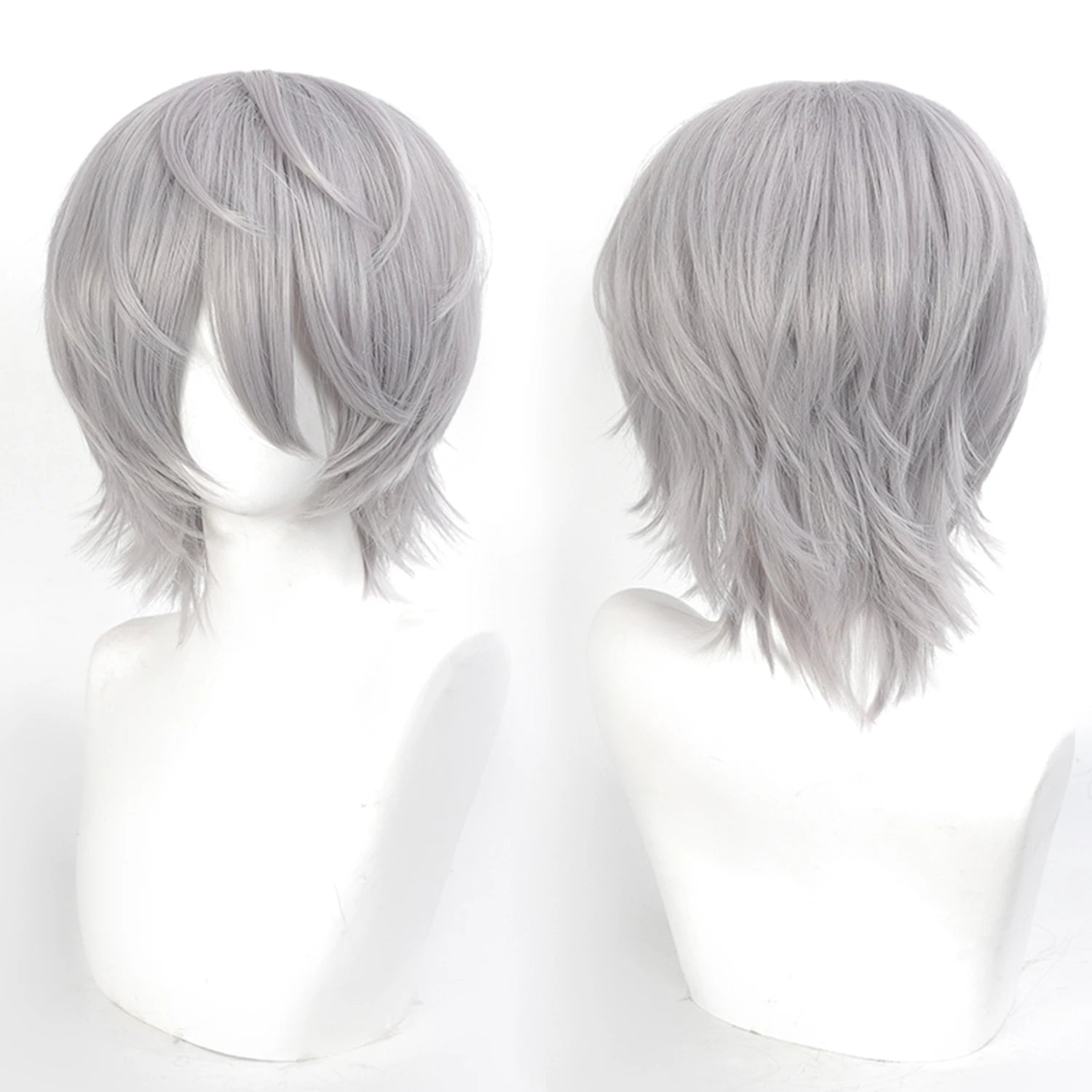 Short Wavy Bob Synthetic Wig with Air Bangs Heat Resistance Shoulder Length Curled 14inch Wigs for Daily Use Cosplay for Women