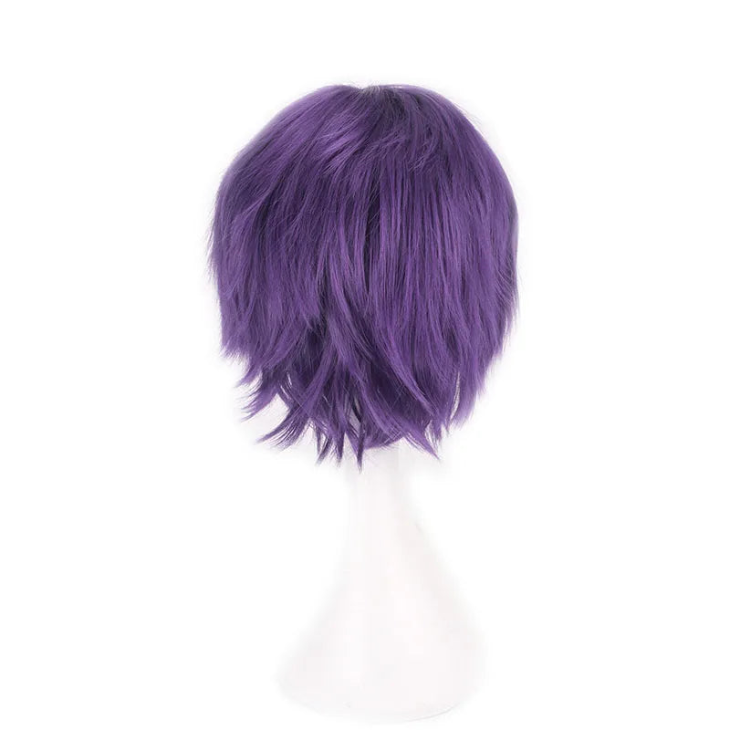 Male Wigs Synthetic Hair Wigs For Men Wig Green Short Wig Cosplay Red Pink Black White Orange Light Purple Blue Brown Straight