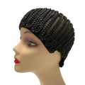 Braided Wig Cap For Crochet Hair Braids Breathable Cornrow Cap for Easier Sew in Weave Hair Glueless Black Cornrow Crochet Wig C
