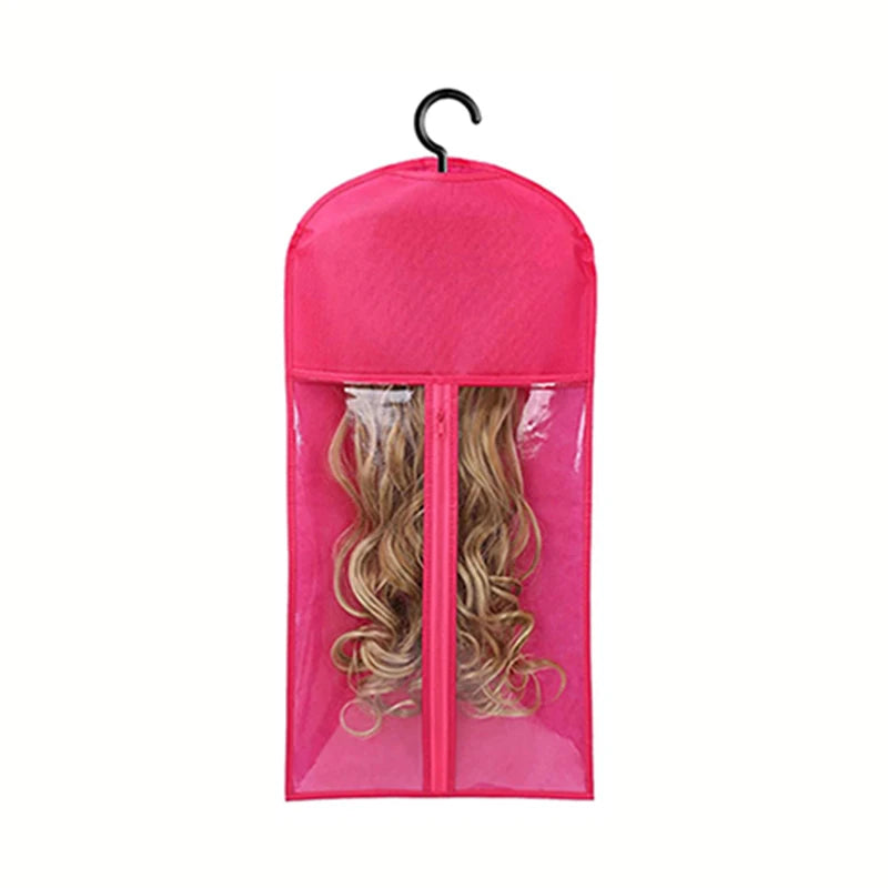 Wig storage Bags Hair Extensions Storage Bag With Hanger For lace Wigs Hair Extension Holder wig hanger With bag wig accessories