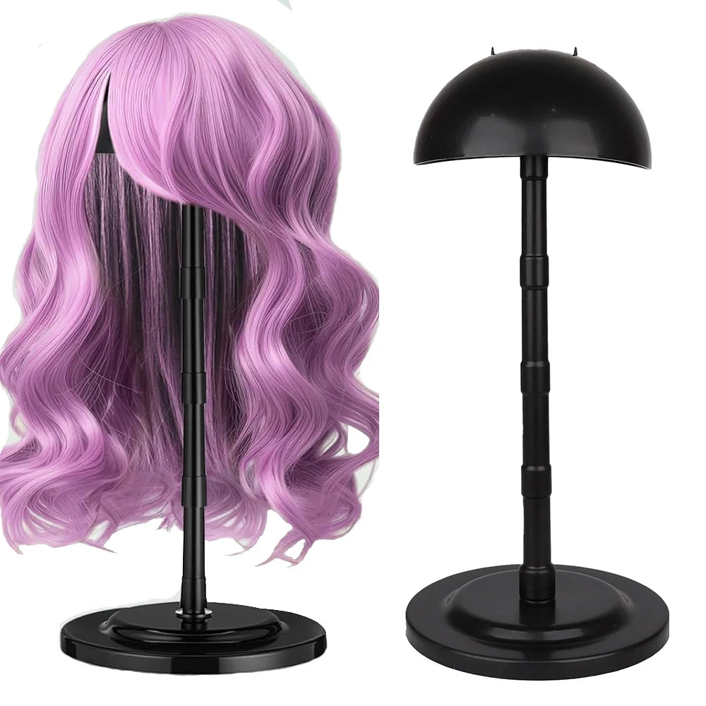 Wig Stand, Portable Wig Holder Wig Head Stand for All Wigs Travel Wig Hair Stylist Gifts for Women