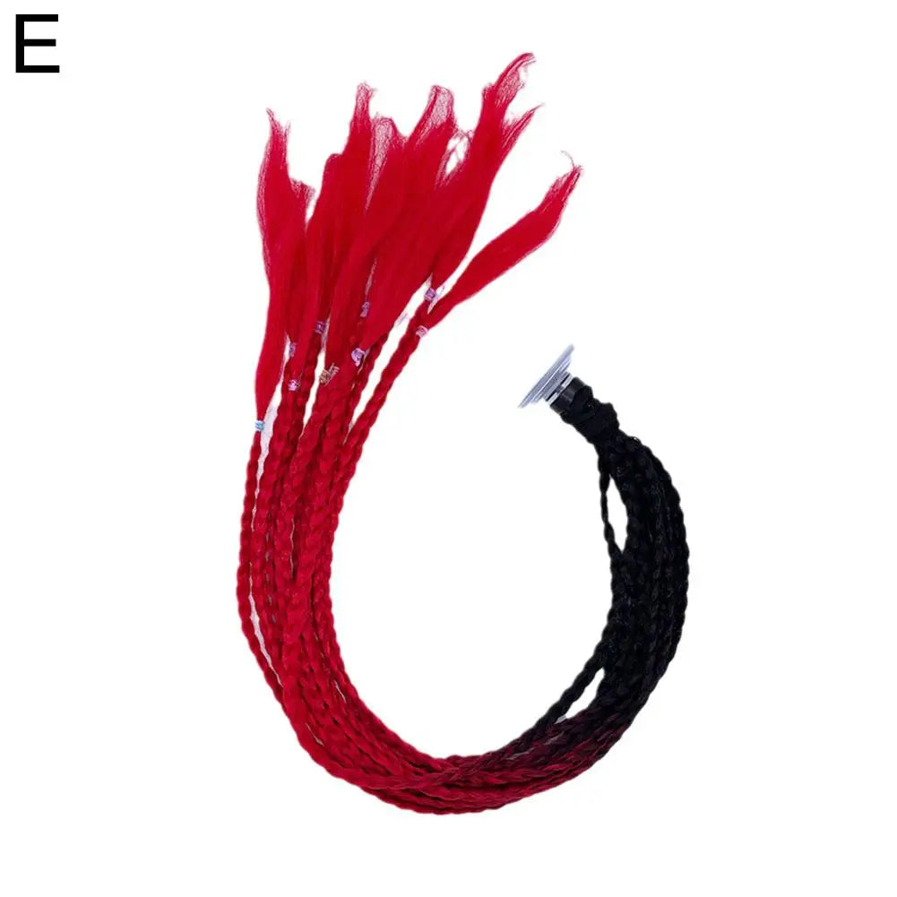 1PC Motorcycle Riding Helmet Decoration Braid Ponytail Motorbike Riding Helmet Pigtails Braids For Women Men Children