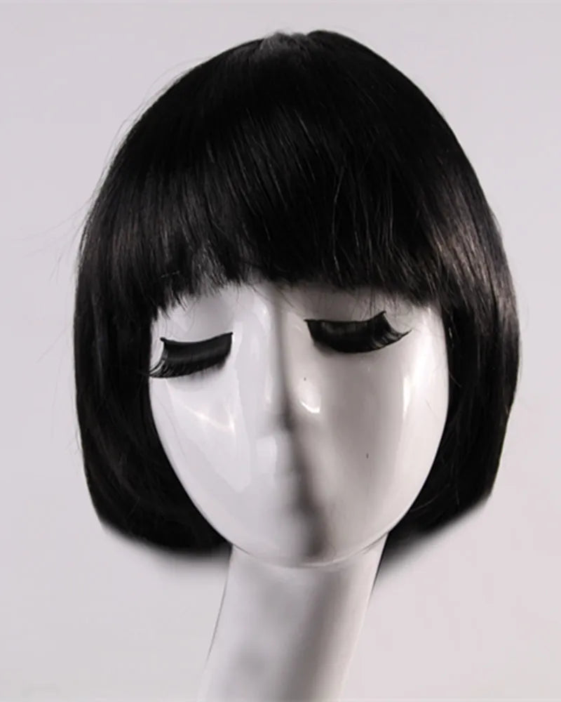 Synthetic Short BOB Full Wig Multiple Colors Cosplay Halloween Party Short Hair Solid Color Wigs