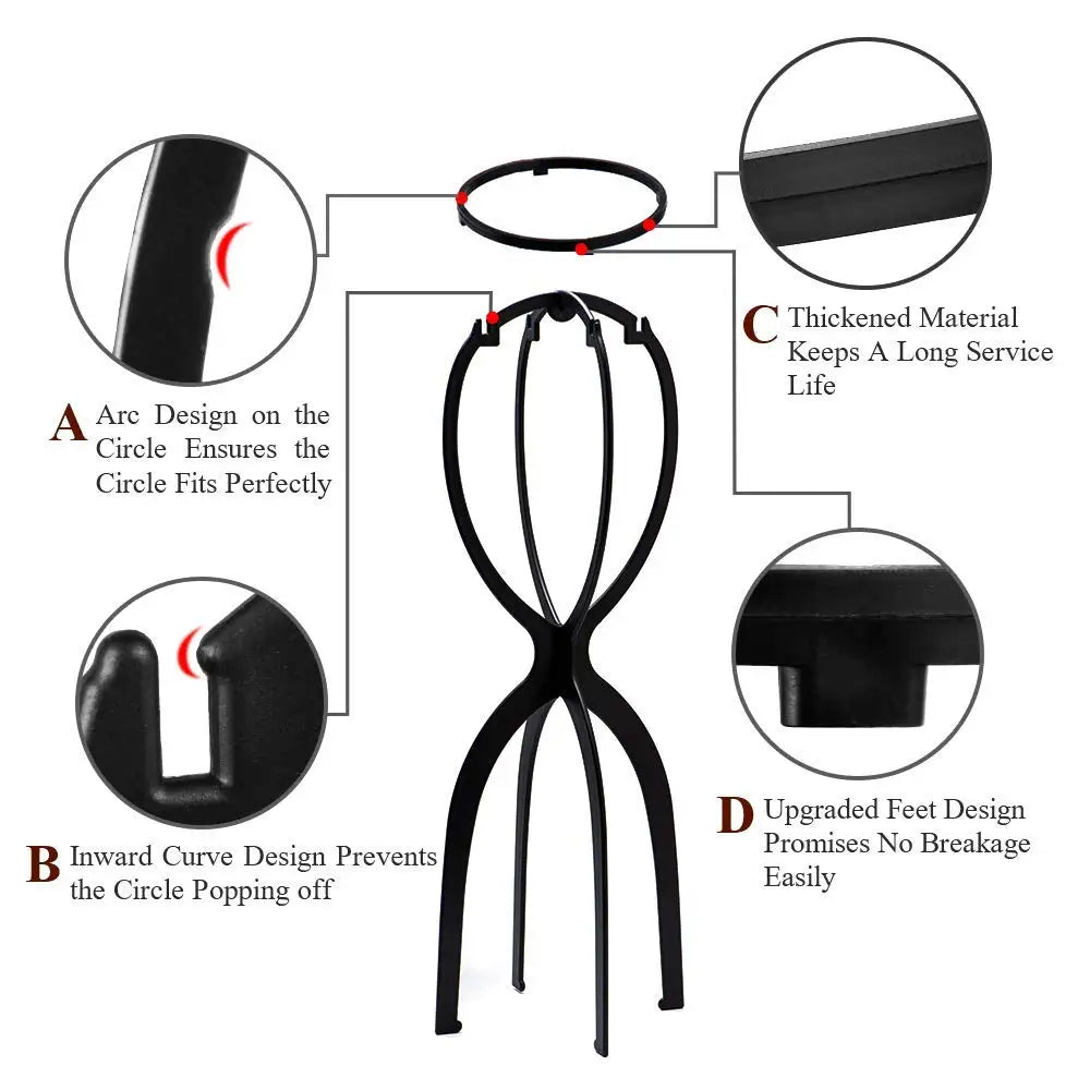 Wig Stand for All Wigs And Wig Storage Bags Adjustable Wig Bag with Drawstring Portable Travel Organizer for keep from Dirt Dust