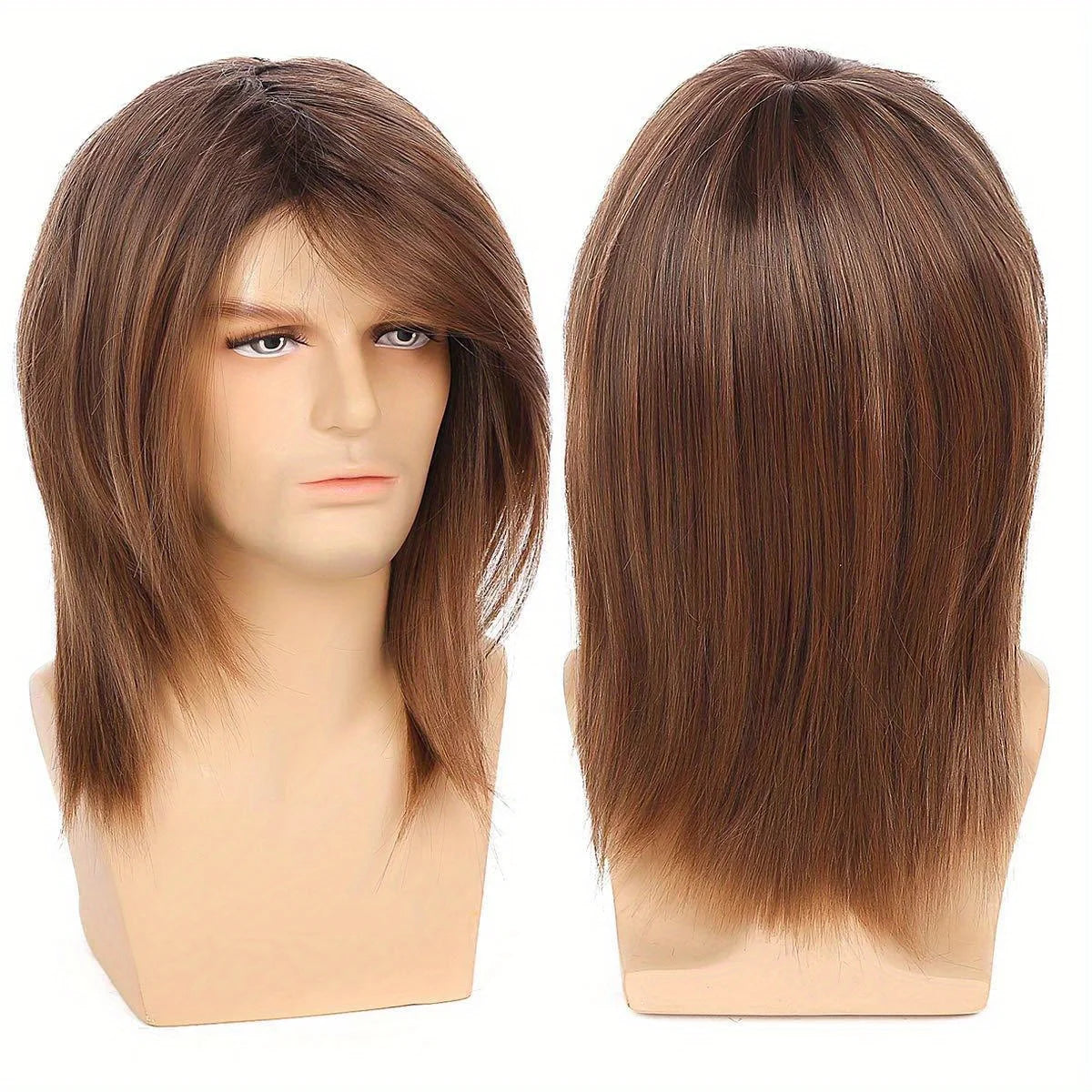 Hot Men Synthetic Wigs Short Flaxen Gold Color Men Natural Looking Hair Wig