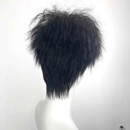 Pink Short Wig for Boy Men Cool Cosplay Blonde Black Wigs Synthetic Wig Heat Resistant Fiber Peruca Cacheada Sintetica