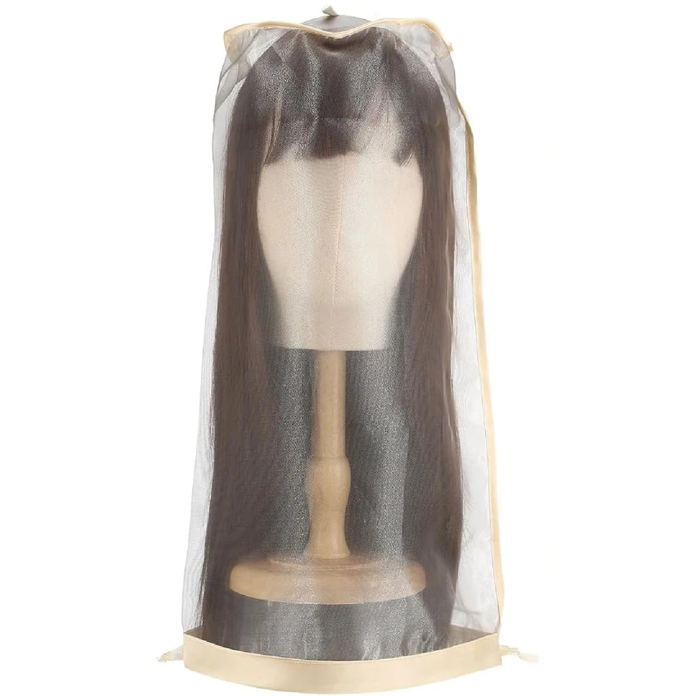 Wig Bags Adjustable Wig Storage for Multiple Wigs with Drawstring Hair Extension Holder Portable Wig Storage Bags for Packaging