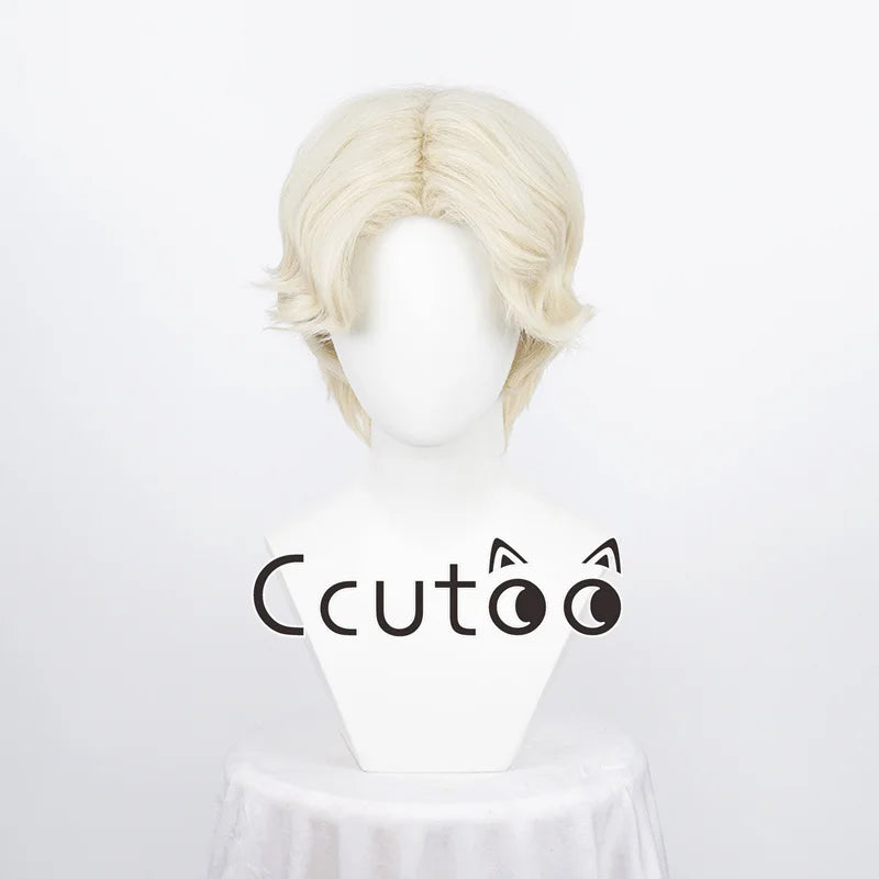 Men Boy Short Fashion Synthetic Cosplay Wigs Parting Styled Shaggy Layered Halloween Party Role 13 Colors Choice