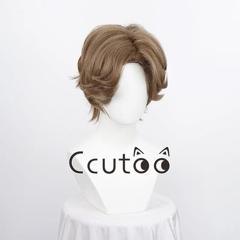 Men Boy Short Fashion Synthetic Cosplay Wigs Parting Styled Shaggy Layered Halloween Party Role 13 Colors Choice