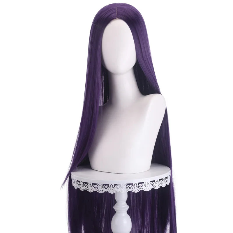 40 inch colored anime long straight center split bangs women's synthetic wig suitable for holiday parties, Halloween ball role-p