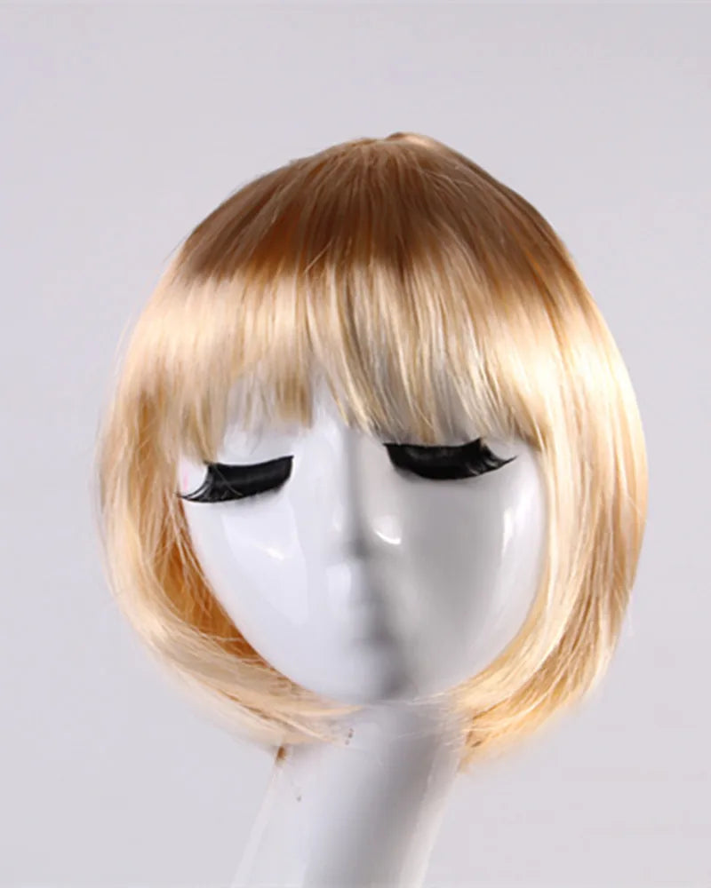 Synthetic Short BOB Full Wig Multiple Colors Cosplay Halloween Party Short Hair Solid Color Wigs