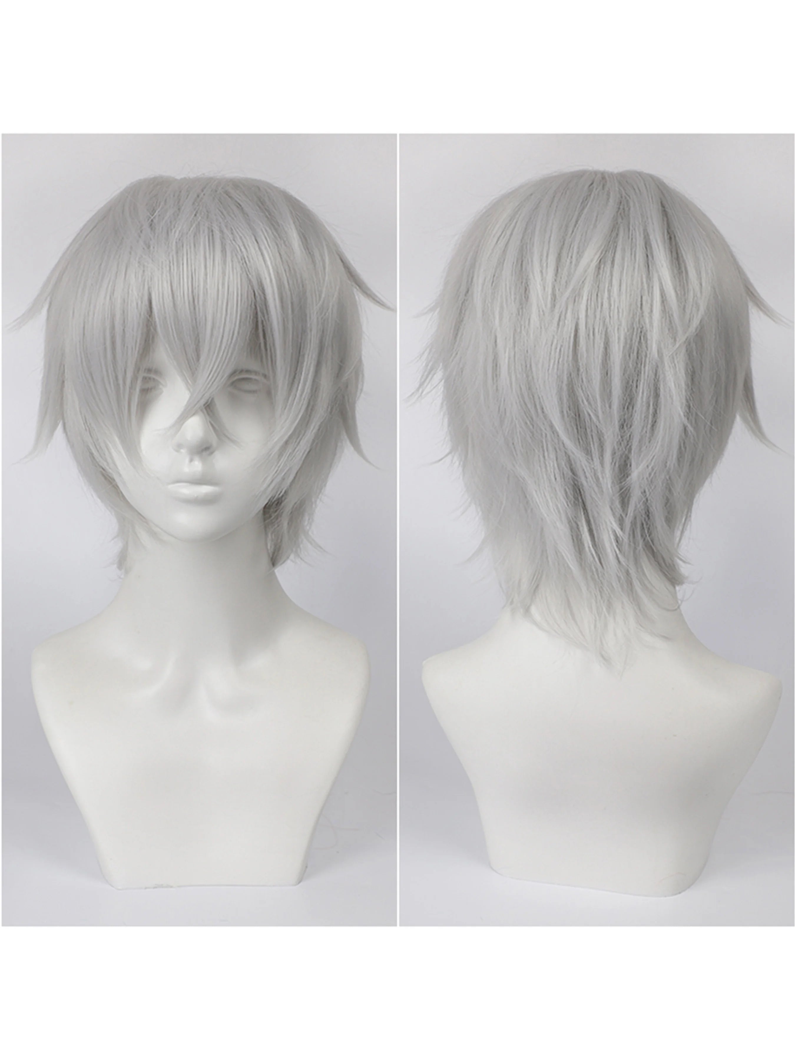 Short Wavy Bob Synthetic Wig with Air Bangs Heat Resistance Shoulder Length Curled 14inch Wigs for Daily Use Cosplay for Women