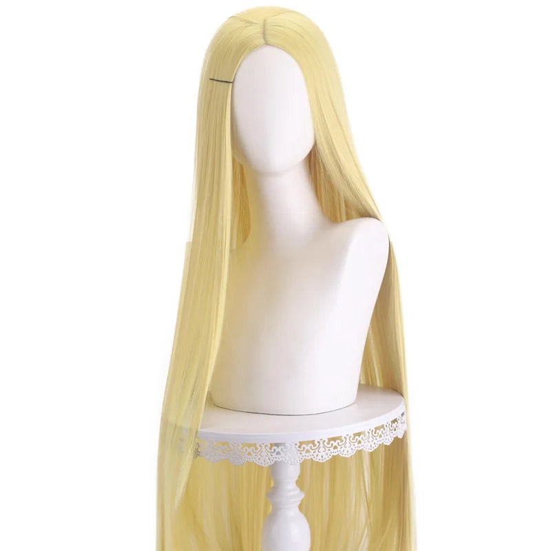 40 inch colored anime long straight center split bangs women's synthetic wig suitable for holiday parties, Halloween ball role-p