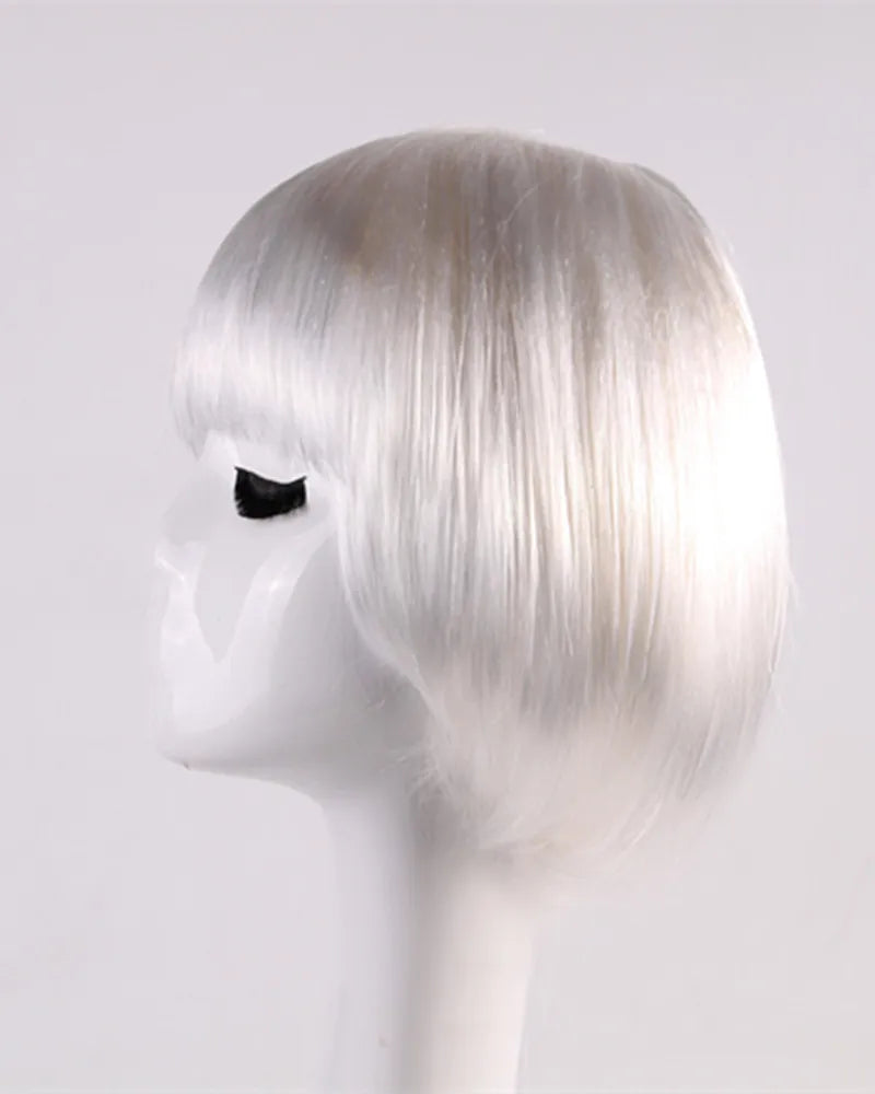 Synthetic Short BOB Full Wig Multiple Colors Cosplay Halloween Party Short Hair Solid Color Wigs
